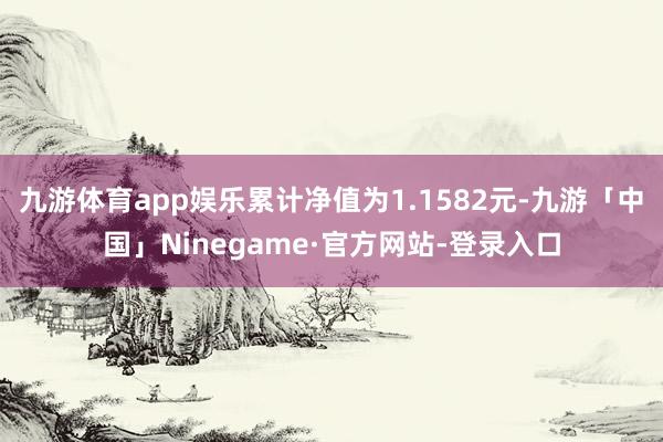 九游体育app娱乐累计净值为1.1582元-九游「中国」Ninegame·官方网站-登录入口